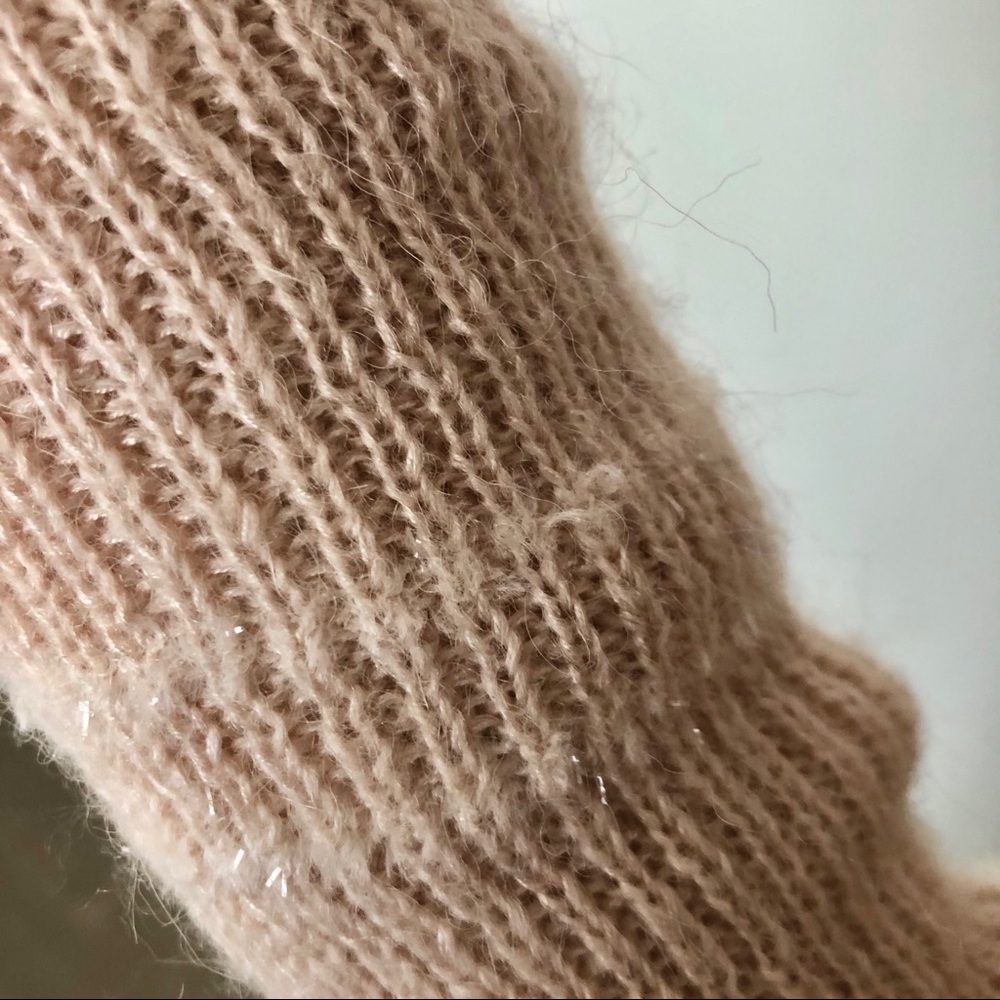 Marciano Nude Open Knit Sparkly Sweater - Picture 4 of 8